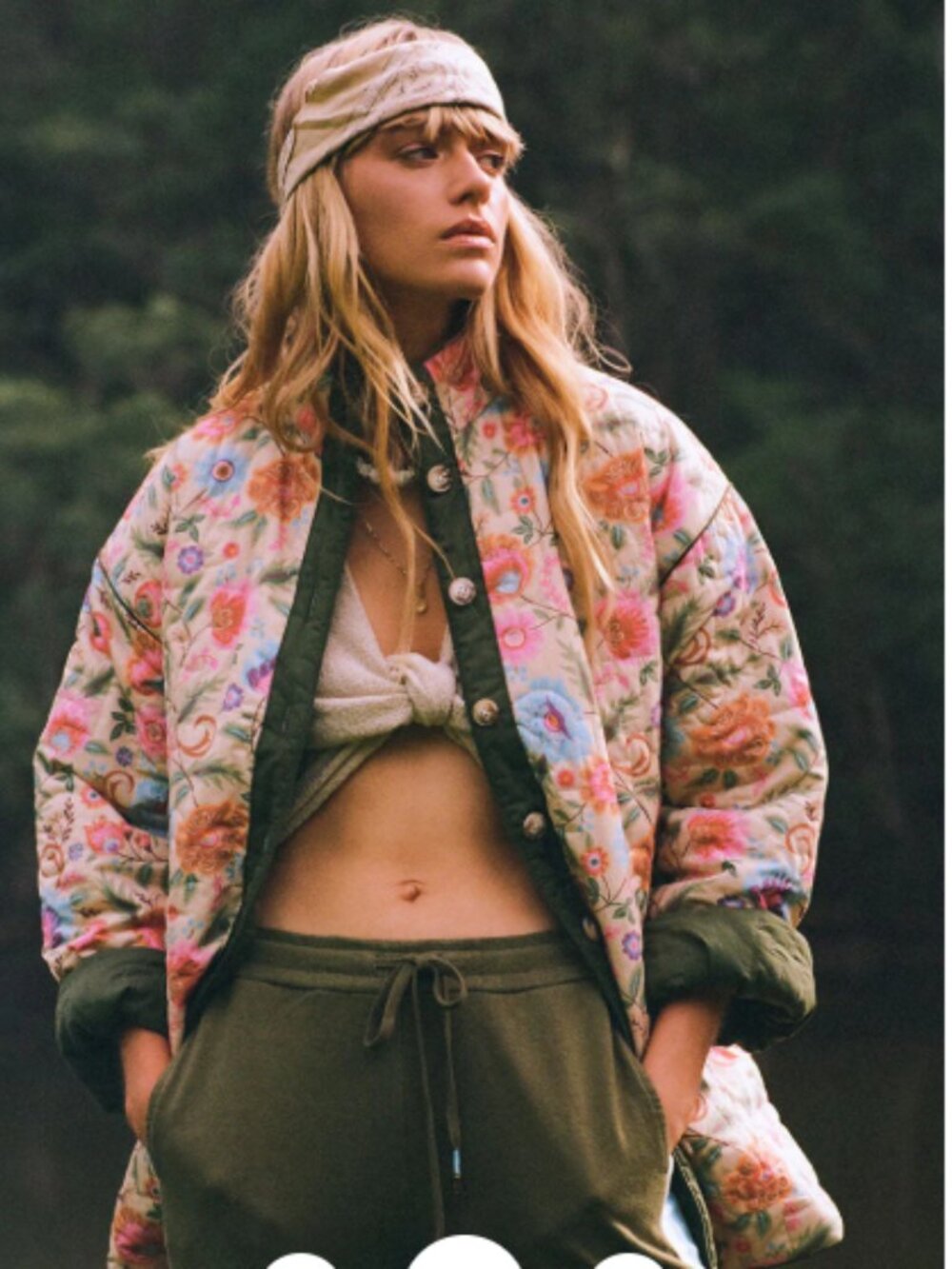 New Spell Valley Quilted Reversible Floral Jacket Sz XL